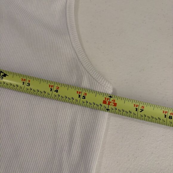 Old Navy Tank Top Women's XL Ribbed Square Neck Sleeveless Solid Basic Crop - Picture 8 of 9